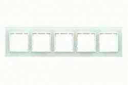 Рамка пятерная B.7 стекло, для горизонтального/вертикального монтажа, белый 10156909, , Цвет: Белый, Единицы измерения:: шт, Гарантия:: 12 месяцев, Тип товара:: Рамка, Материал: Стекло