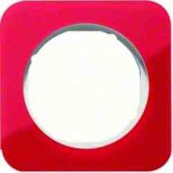 Рамка одинарная R1, акрил красный, полярная белизна, 10112349, , Тип товара:: Рамка, Гарантия:: 12 месяцев, Единицы измерения:: шт, Цвет: Красный, Материал: Акрил