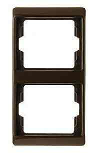 Рамка двойная Arsys, для вертикального монтажа, коричневый глянцевый 13230001