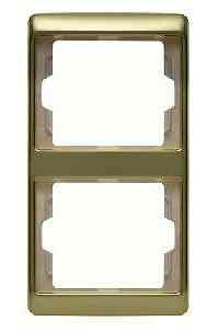 Рамка двойная Arsys, для вертикального монтажа, золотой матовый 13240002