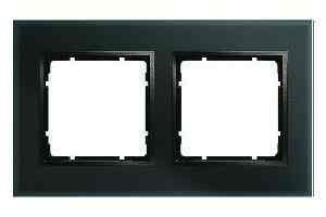 Рамка двойная B.7 стекло, для горизонтального/вертикального монтажа, черный 10126616