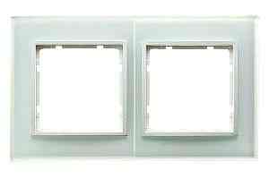 Рамка двойная B.7 стекло, для горизонтального/вертикального монтажа, белый 10126909