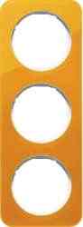 Рамка тройная R1, акрил оранжевый белая вкладка, 10132339, , Тип товара:: Рамка, Гарантия:: 12 месяцев, Единицы измерения:: шт, Цвет: Оранжевый, Материал: Акрил