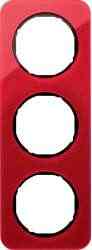 Рамка тройная R1, акрил красный, черная вкладка, 10132344, , Цвет: Красный, Тип товара:: Рамка, Гарантия:: 12 месяцев, Единицы измерения:: шт, Материал: Акрил