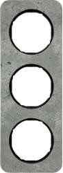 Рамка тройная R1, бетон вкладка черная, 10132374, , Тип товара:: Рамка, Гарантия:: 12 месяцев, Единицы измерения:: шт, Цвет: Бетон, Материал: Камень