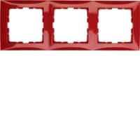 Рамка тройная S.1 красный глянцевый 10138962, , Тип товара:: Рамка, Гарантия:: 12 месяцев, Единицы измерения:: шт, Цвет: Красный, Материал: Пластик