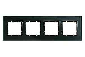 Рамка четверная B.7 стекло, для горизонтального/вертикального монтажа, черный 10146616