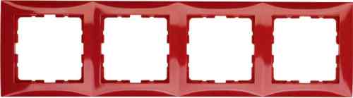 Рамка четверная S.1 красный глянцевый 10148962