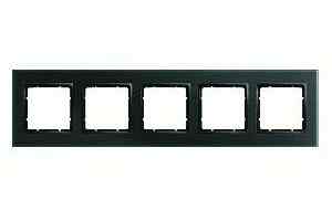 Рамка пятерная B.7 стекло, для горизонтального/вертикального монтажа, черный 10156616